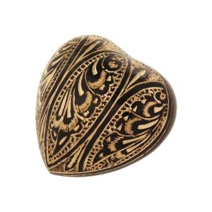 Gold Feather Heart