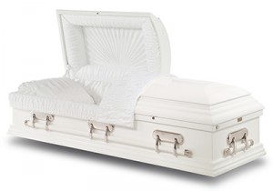 Heavenly White Casket 